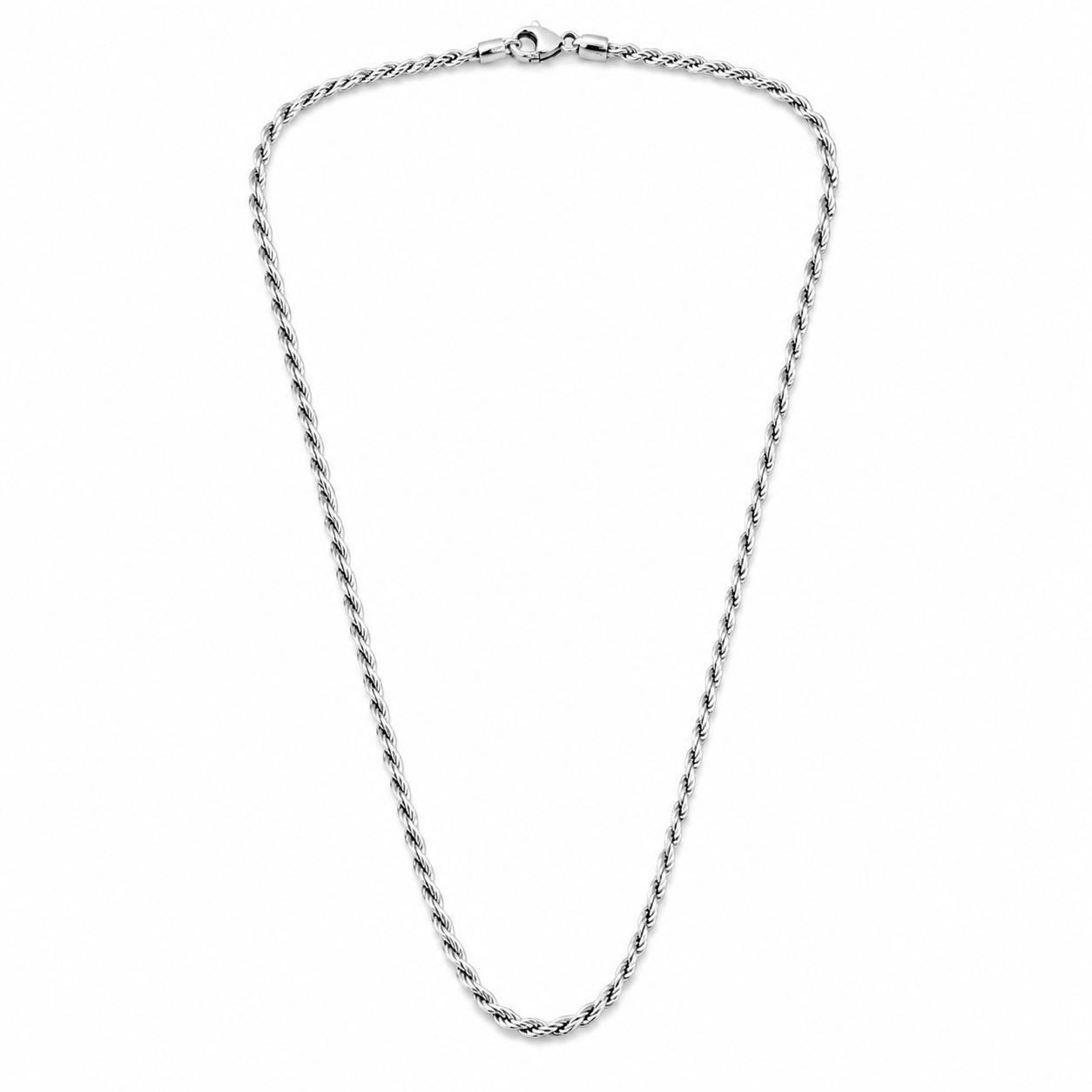 Twisted Rope Silver Chain