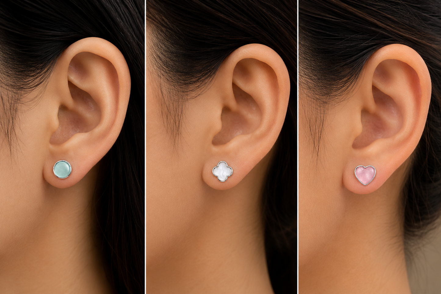 Pastel Charm Trio Stud Earring Set