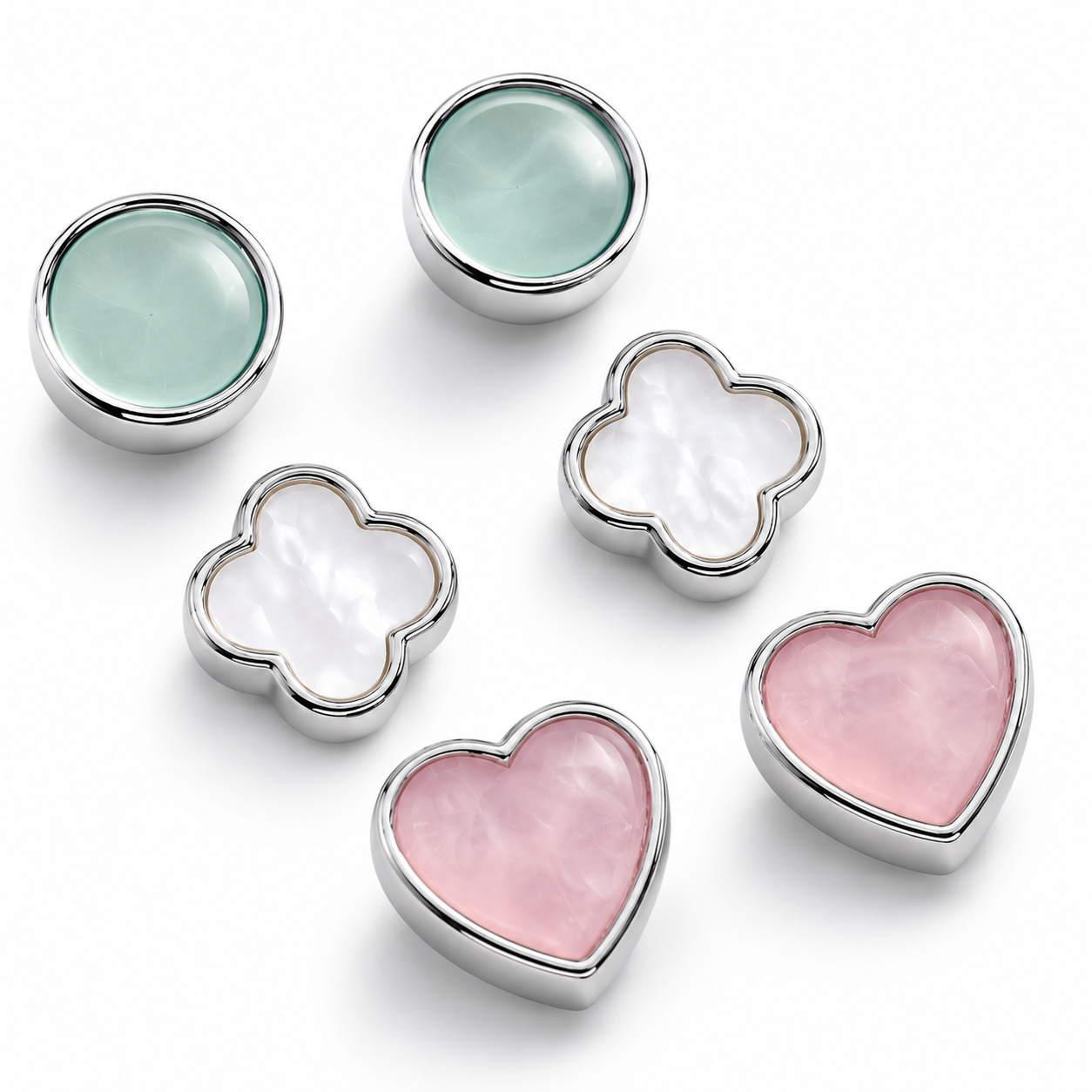 Pastel Charm Trio Stud Earring Set