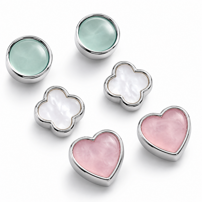 Pastel Charm Trio Stud Earring Set