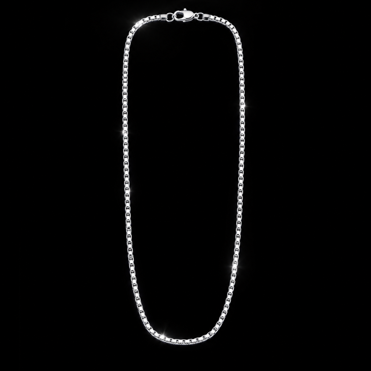Modern Box Link Silver Chain