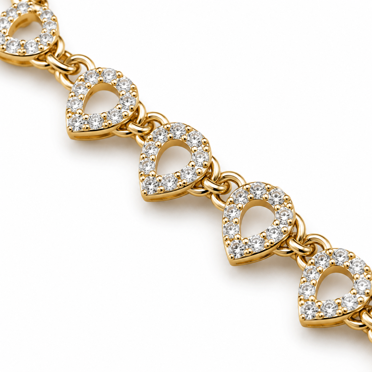 Diamond Heart Elegance Necklace Set