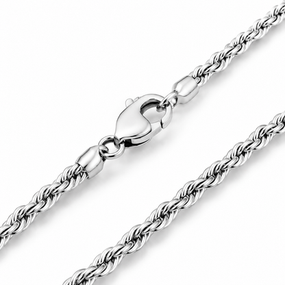 Twisted Rope Silver Chain