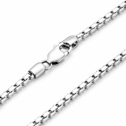 Premium Box Weave Silver Chain