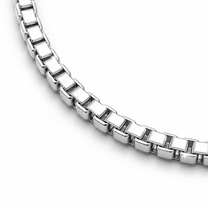 Modern Box Link Silver Chain