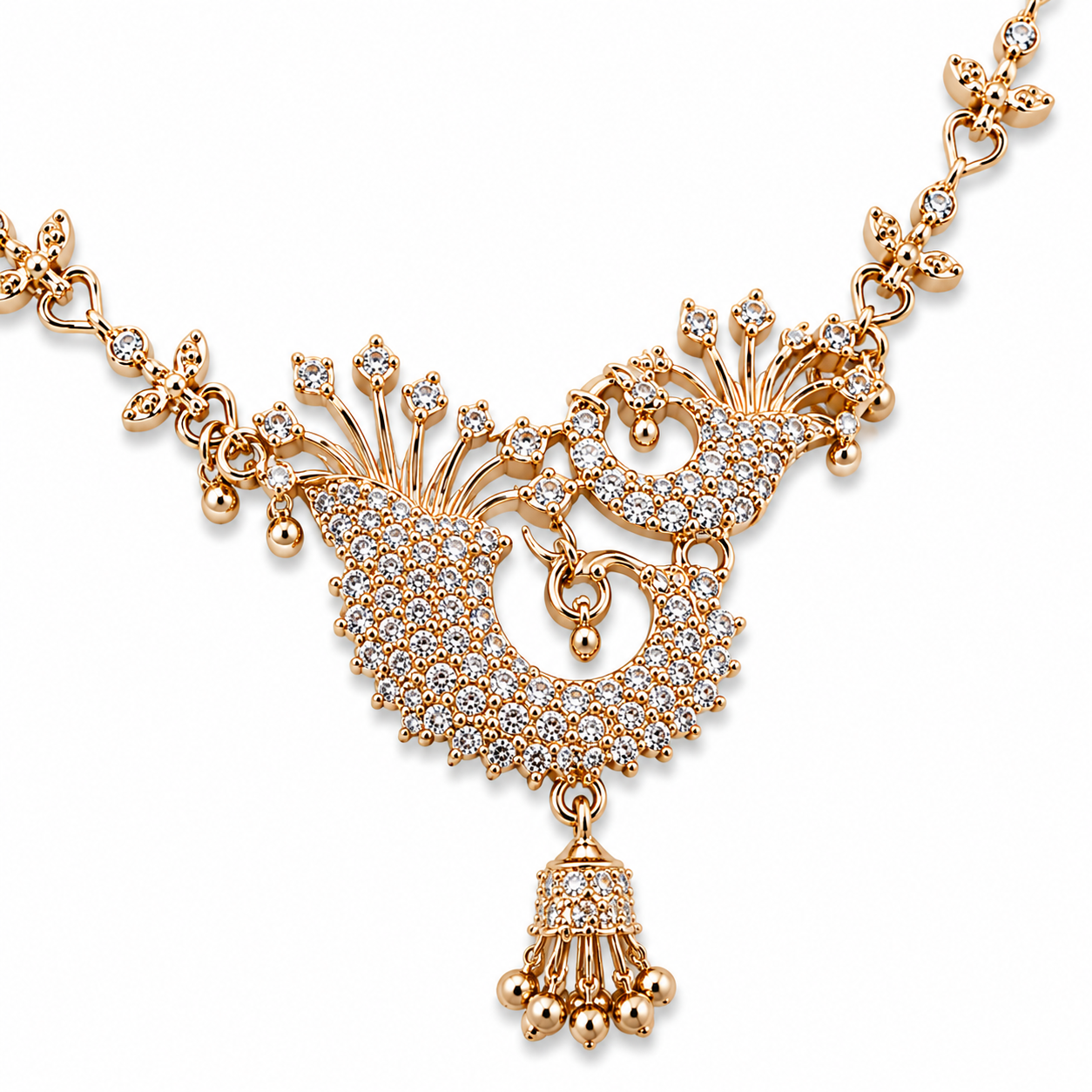 Royal Peacock Sparkle Necklace Set