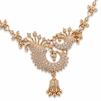 Royal Peacock Sparkle Necklace Set