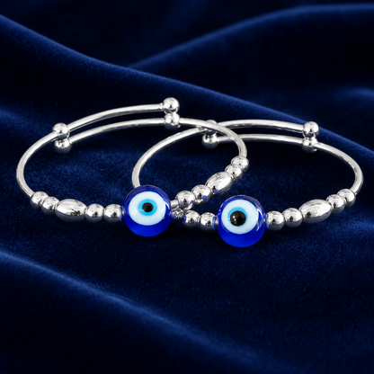 Baby Nazar Evil Eye Silver Kada