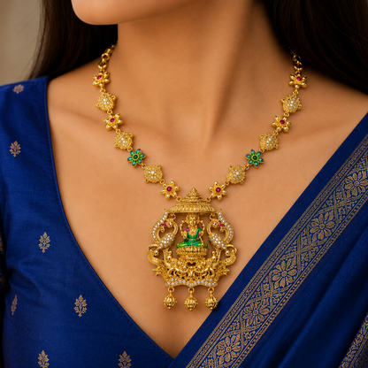 Royal Goddess Peacock Pendant Necklace