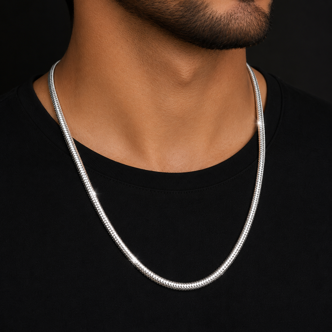 Classic Snake Silver Chain