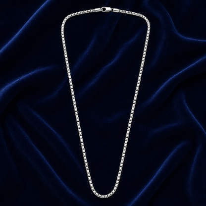 Premium Box Weave Silver Chain