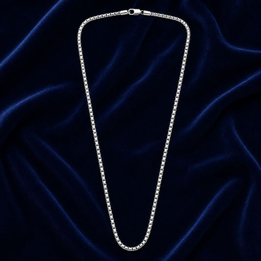 Premium Box Weave Silver Chain