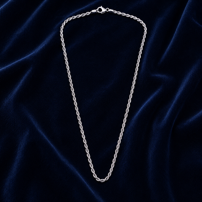 Twisted Rope Silver Chain