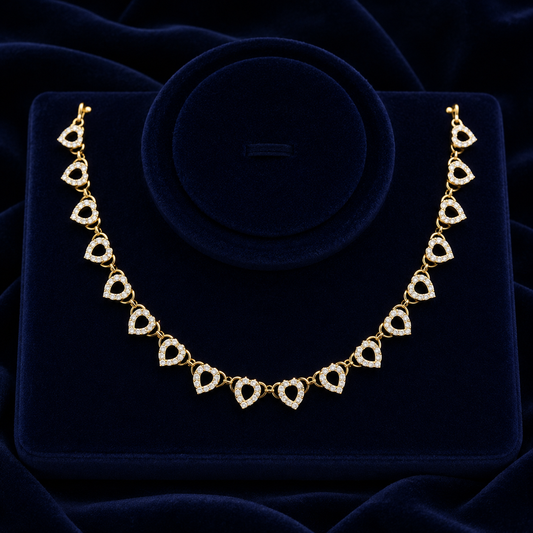 Diamond Heart Elegance Necklace Set